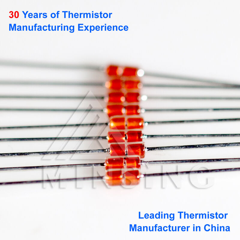 Glasverkapselter Präzisions-NTC-Thermistor. 100K 3950K, -40°C ~ 250°C. Wettbewerbsfähige Angebote für Großkäufe.